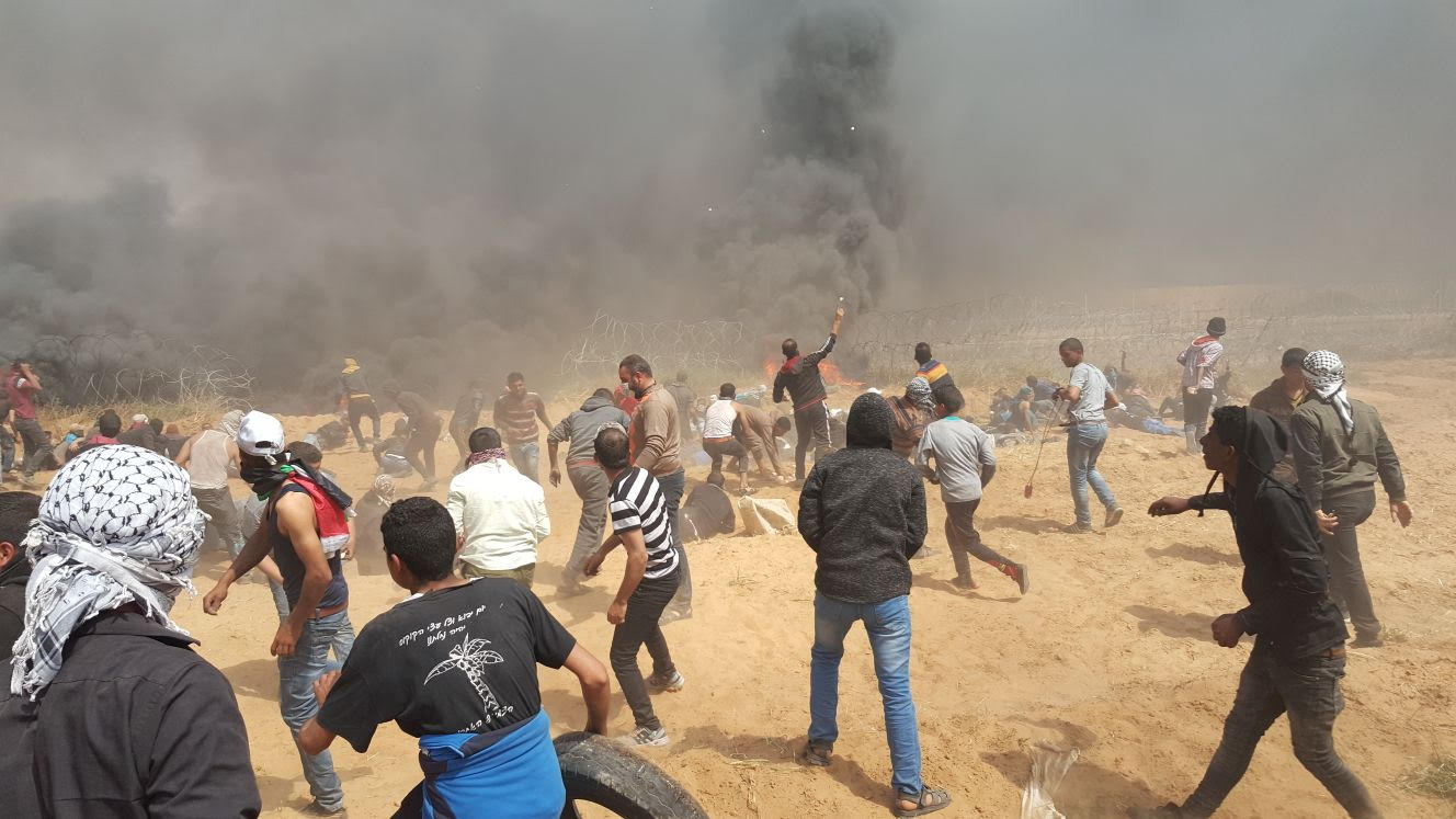 شهيد و81 إصابة برصاص الاحتلال في غزة في جمعة الكاوشوك